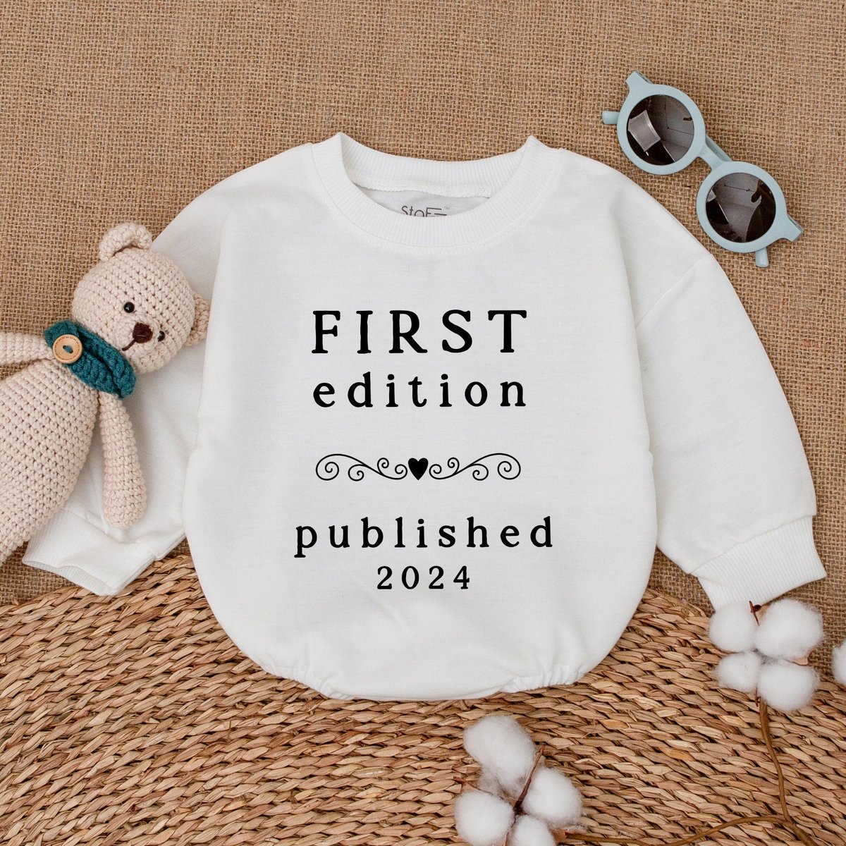 First Edition Published 2024 Baby Romper Vintage Book Edition Baby Bodysuit Newborn Bubble Romper Ge 171
