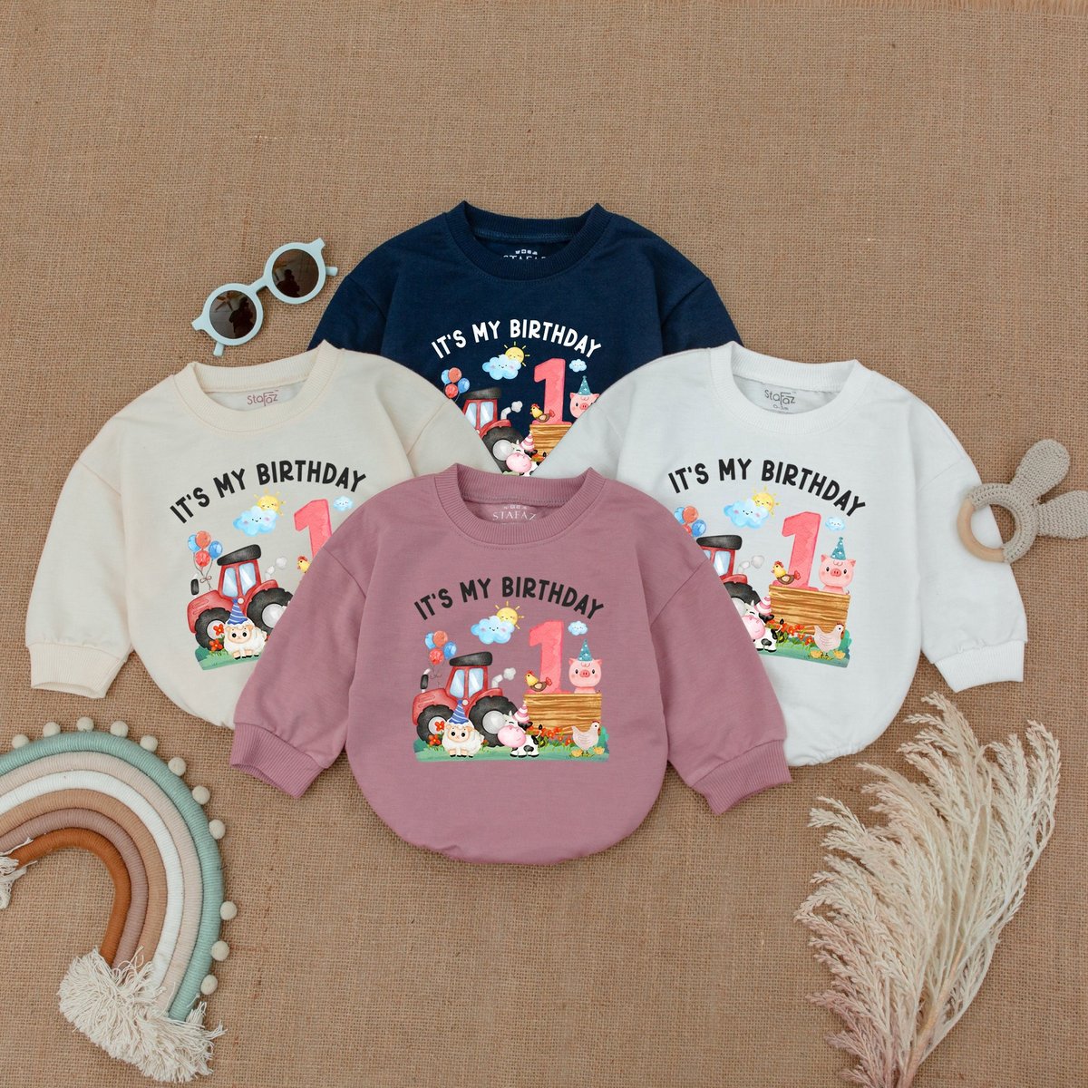 First Farm Theme Birthday Party Birthday Outfit First Bee Day Shirt My 1st Birthday Baby Romper Baby 179