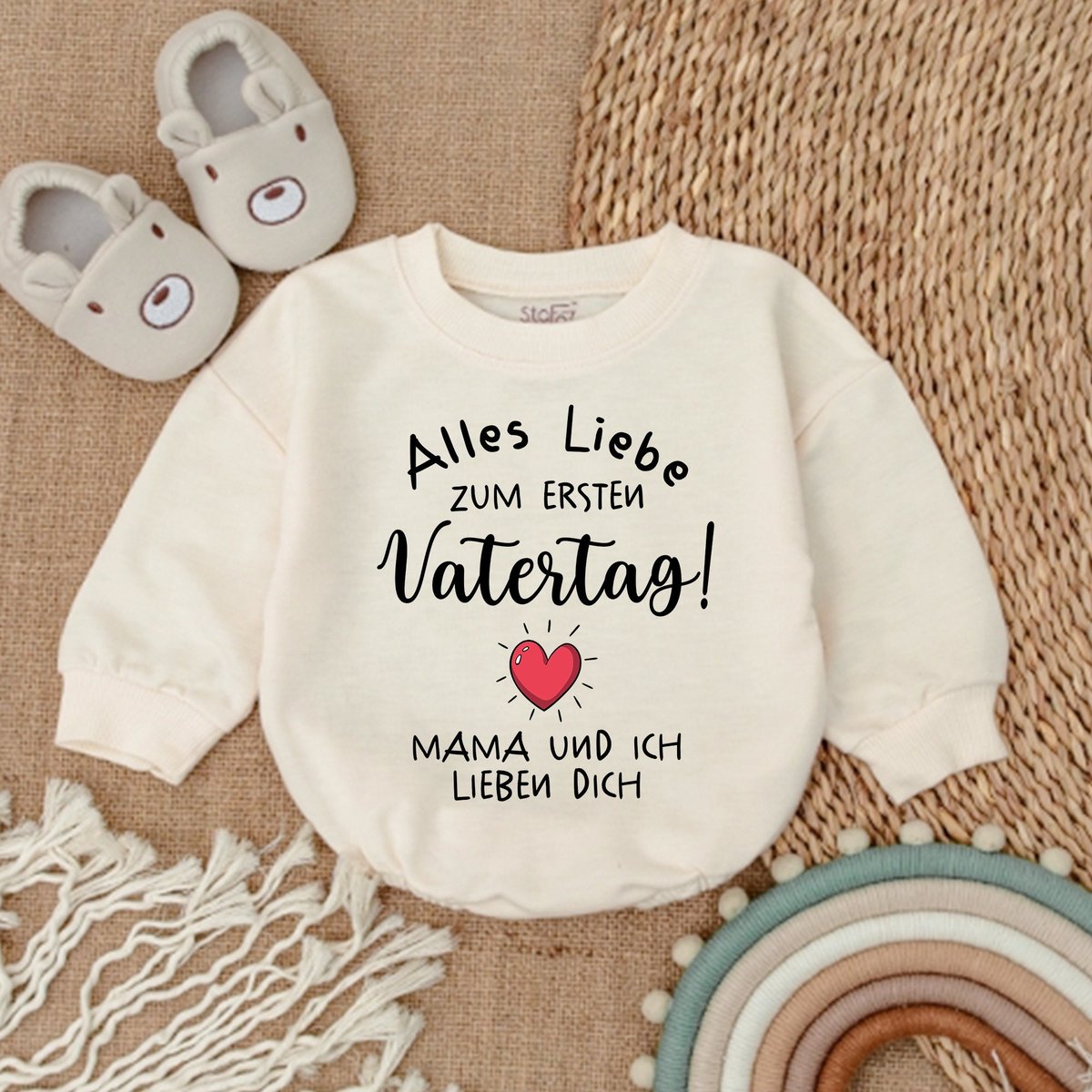 First Father's Day Baby Body Lots of love from mom and me Romper Daddy Me Bodysuit Perfect gift for