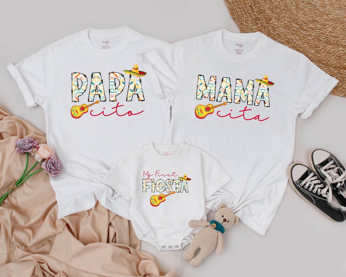 First Fiesta Birthday Shirt My First Fiesta Birthday Outfit Mexican Fiesta Party Matching Family Tac 169
