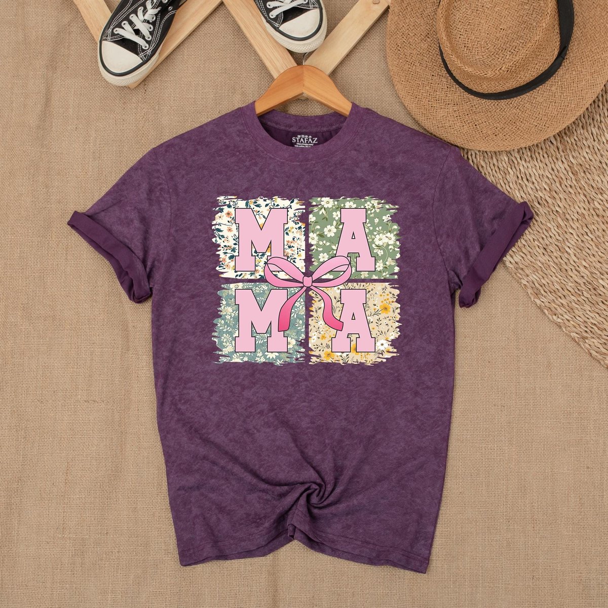 Floral Mama Bow T shirt Gift for Mom Mama Varsity Outfit Mothers Day Gift Mom Shirt Retro Mama Shirt 187