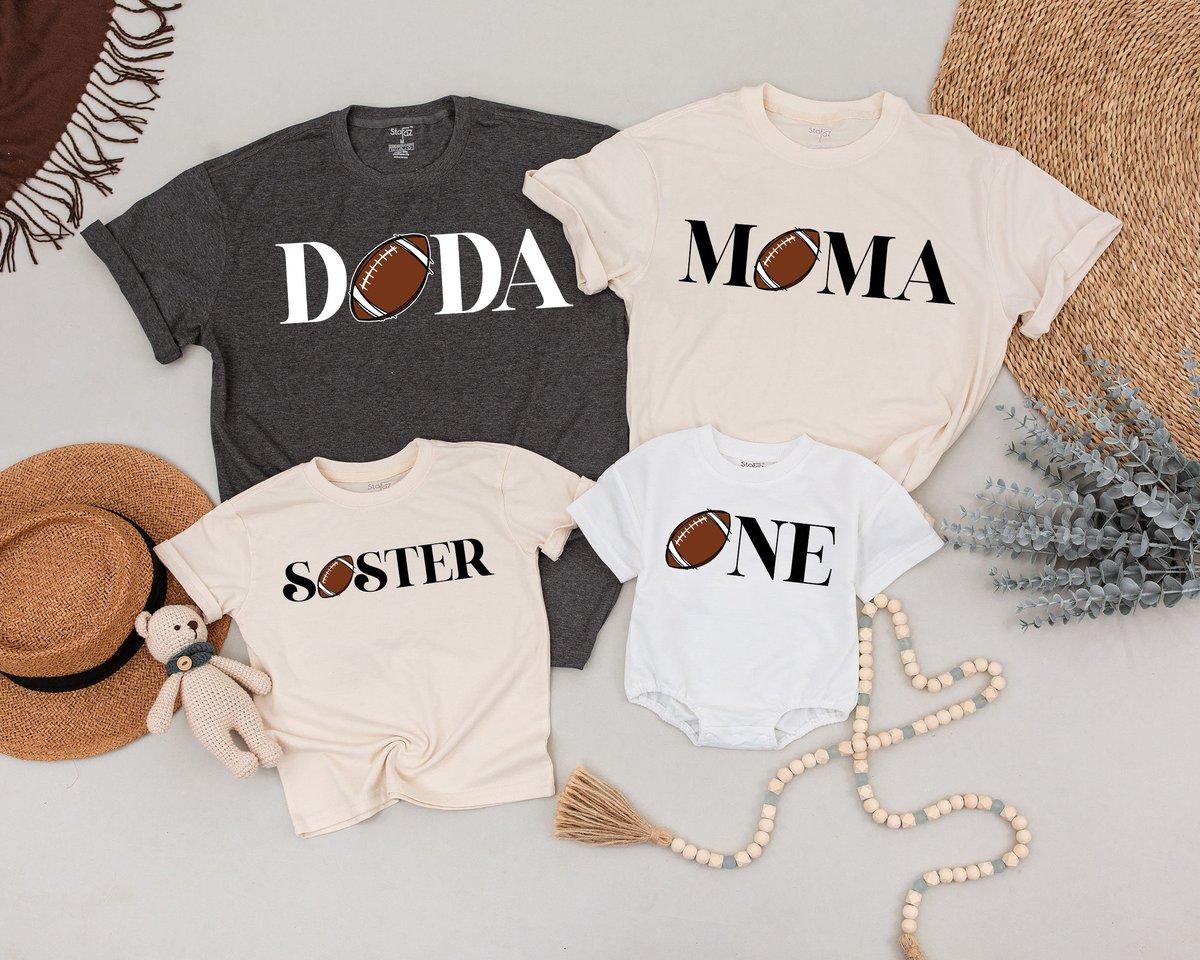 Football First Birthday Matching Family ShirtsPersonalized Football Shirt Matching Dad And Baby Outf 165
