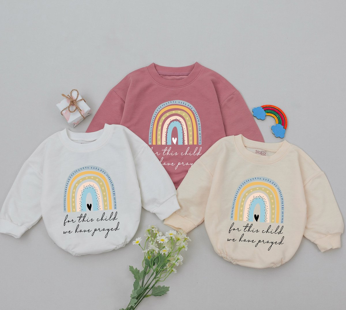 For This Child We Have Prayed Baby Romper IVF Baby Gifts Baby Shower Gift Baby Announcement Infant C