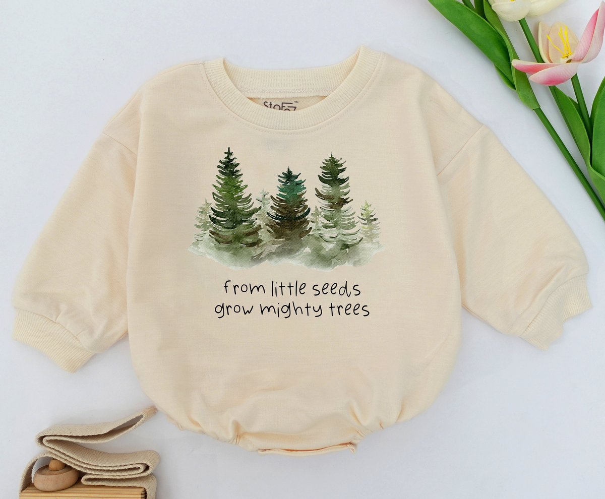 From Little Seeds Grow Mighty Trees  Tiny Seeds Romper Adventure Outdoors  Nature Lover  Wildern 154
