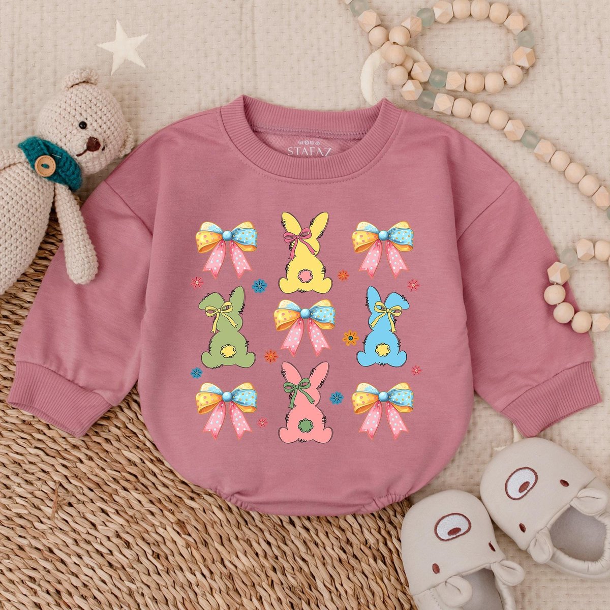 Funny Bunny Baby Romper Camo Easter Bunny Baby Outfit Boy Bunny With Backwards Hat Shirt Boy Easter