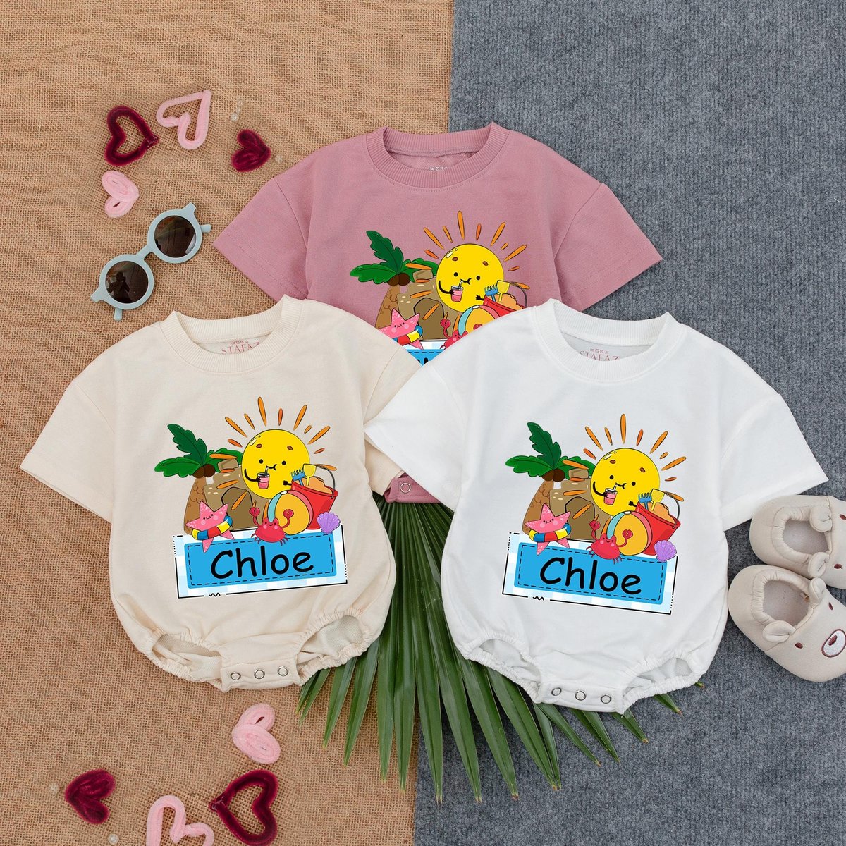 Funny Crab With Beachy Bubble Romper Customized Name Baby Romper Coastal Baby Outfit Beach Theme Tod 188