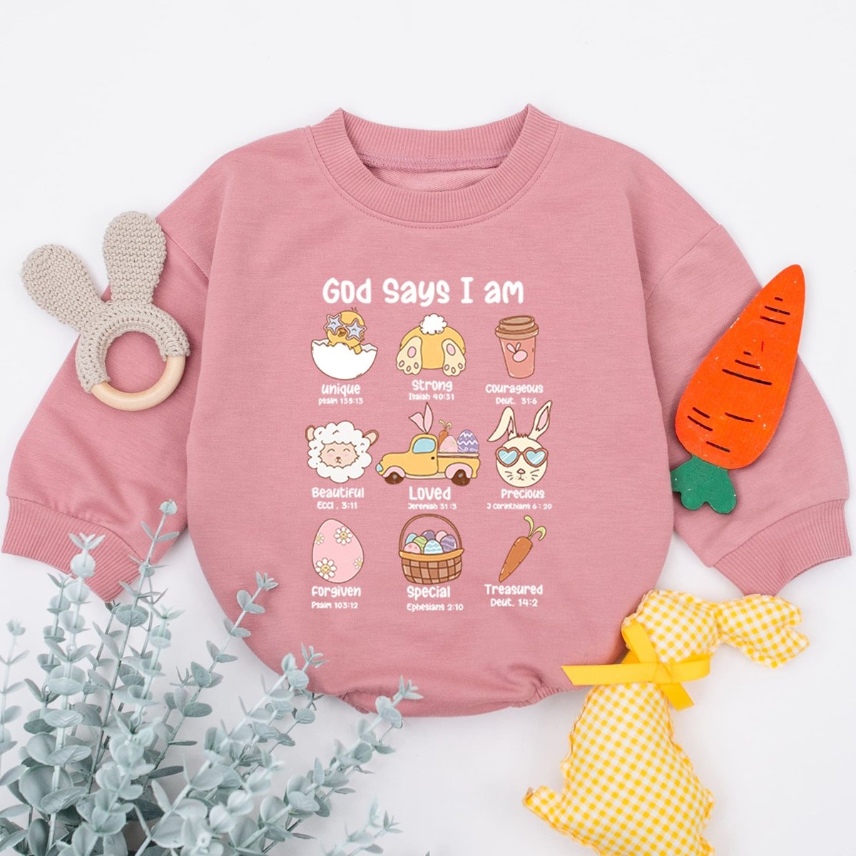 Funny Easter Baby Romper Bunny Baby Sleepsuit Easter Day Baby Gift Easter Baby Bodysuit Baby Shower 166