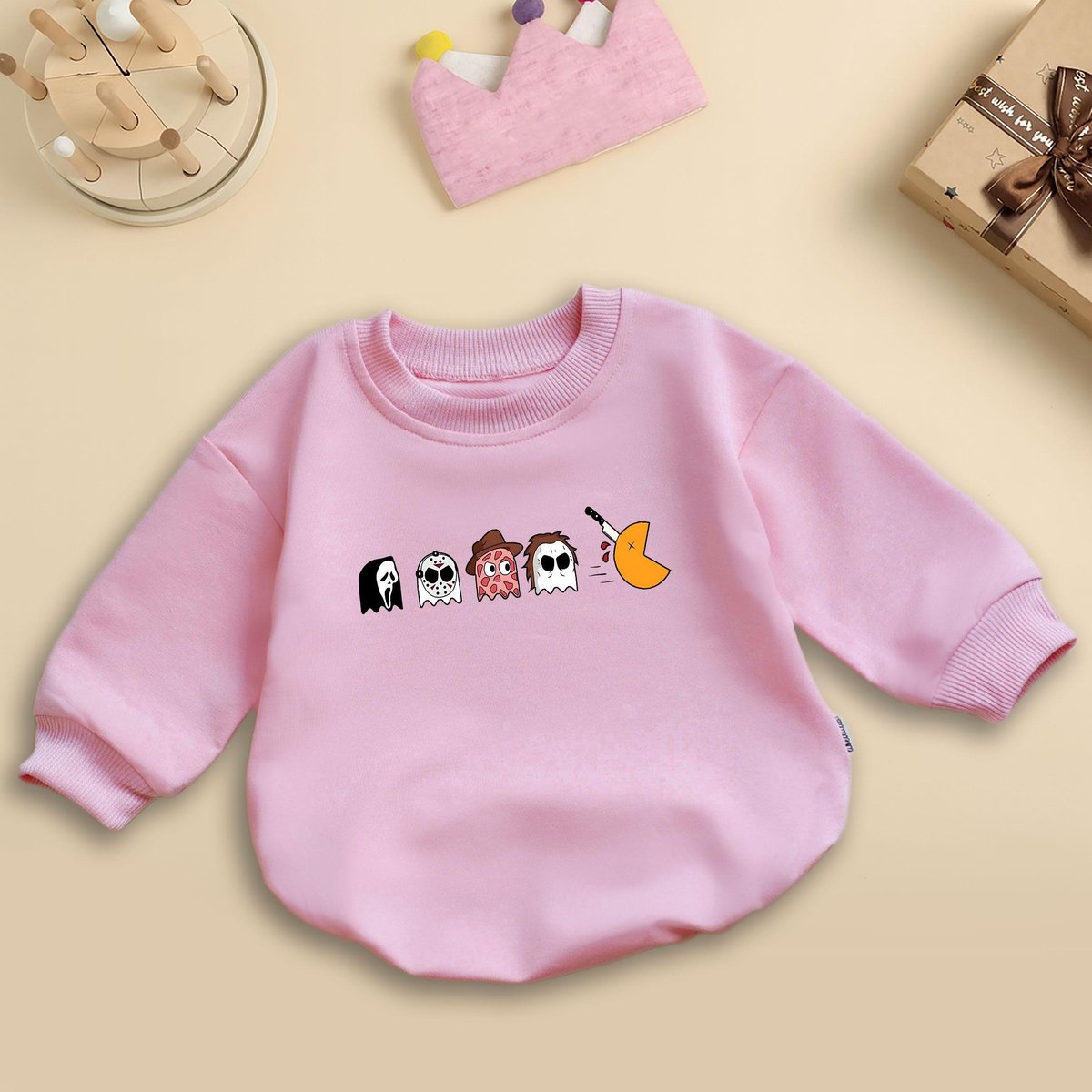 Funny Ghost Baby Romper Baby Boo Sweatshirt Romper Halloween Ghost Bodysuit Fall Baby Outfit Hallowe 436