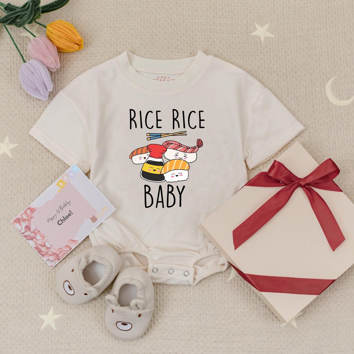 Funny Sushi Baby Romper Funny Rice Rice Baby Asian Japanese baby Cute Sushi Baby Clothes Unisex Sush