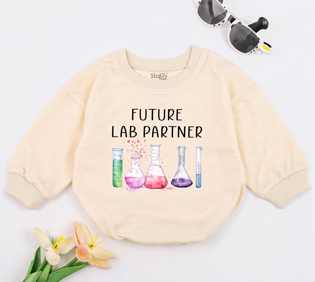 Future Lab Partner Baby Romper Science Baby Gift Future Scientist Baby Clothes Chemist Baby Outfit C 168