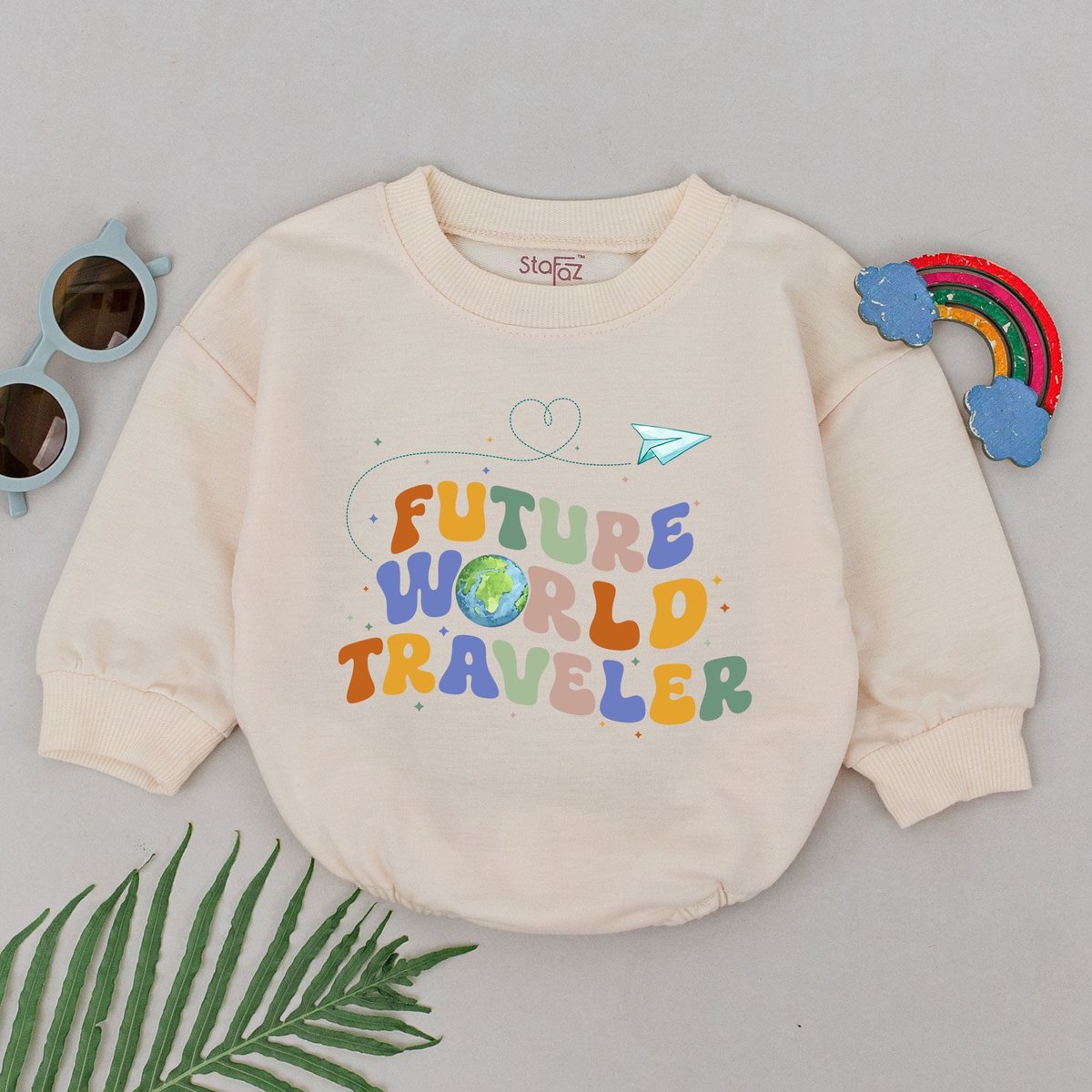 Future World Traveler Romper Newest Little Travel Buddy Baby Travel Bodysuit World Traveler Outfits