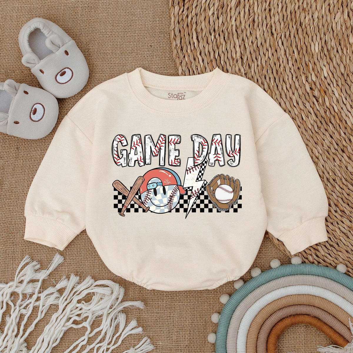 Game day Baby Clothes  Baseball Vibes Baby Outfit Bubble Romper Baby Clothes Baby Romper  Baby