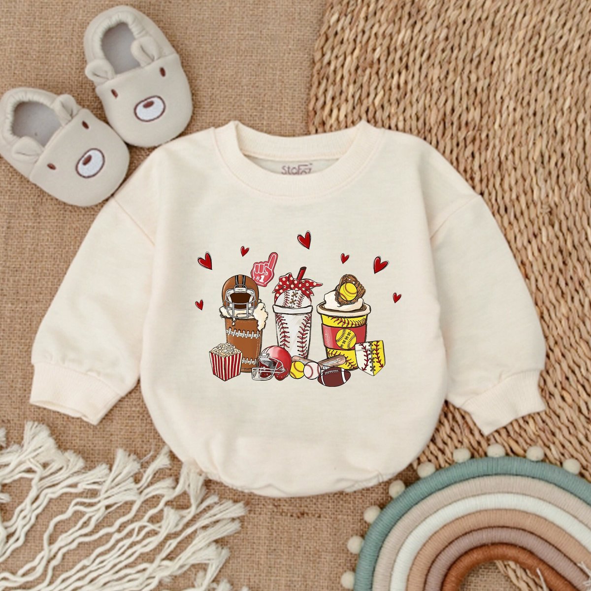 Game day Baby Clothes  Soft Ball Baby Outfit Bubble Romper Baby Clothes Baby Romper  Baby bodys