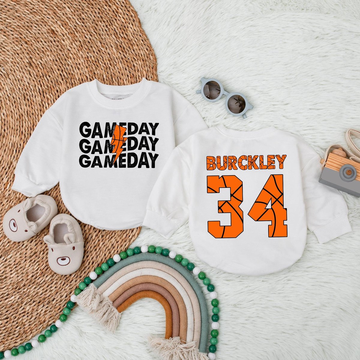 Game Day Basketball Baby Bubble Romper Baby Boy Outfit Baby Bodysuit Baby Boy Clothes Baby Shower Gi 184