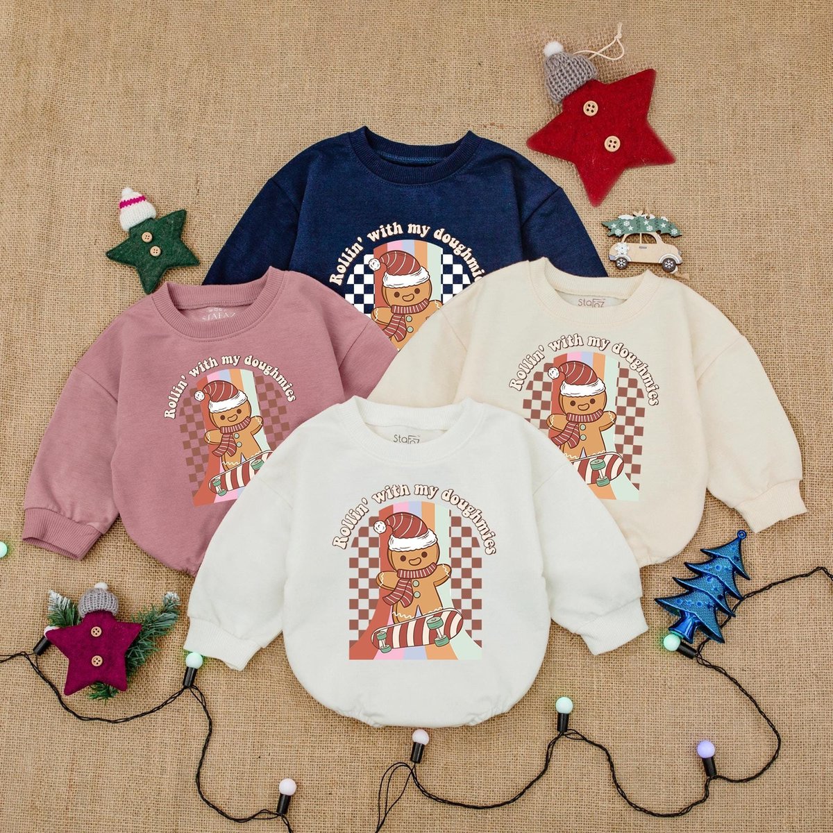 Gingerbread Boy Christmas Bubble Romper Rolling With My Doughmies Christmas Clothes Cookie Christmas 181