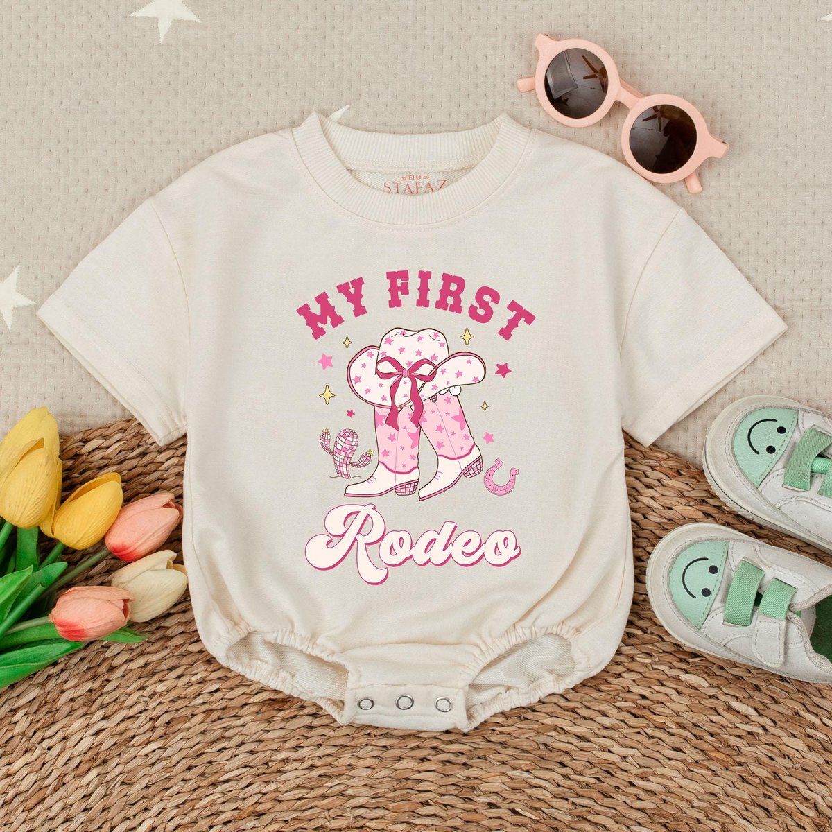 Girl My First Rodeo Birthday Baby Romper Girl Birthday Baby Outfit Howdy bodysuit Baby Girl Outfit H 188