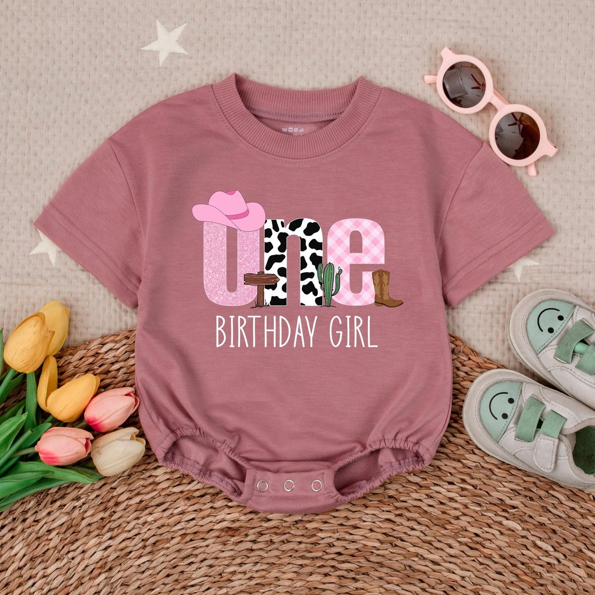 Girl My First Rodeo Birthday Baby Romper Girl Birthday Baby Outfit Howdy bodysuit Baby Girl Outfit H