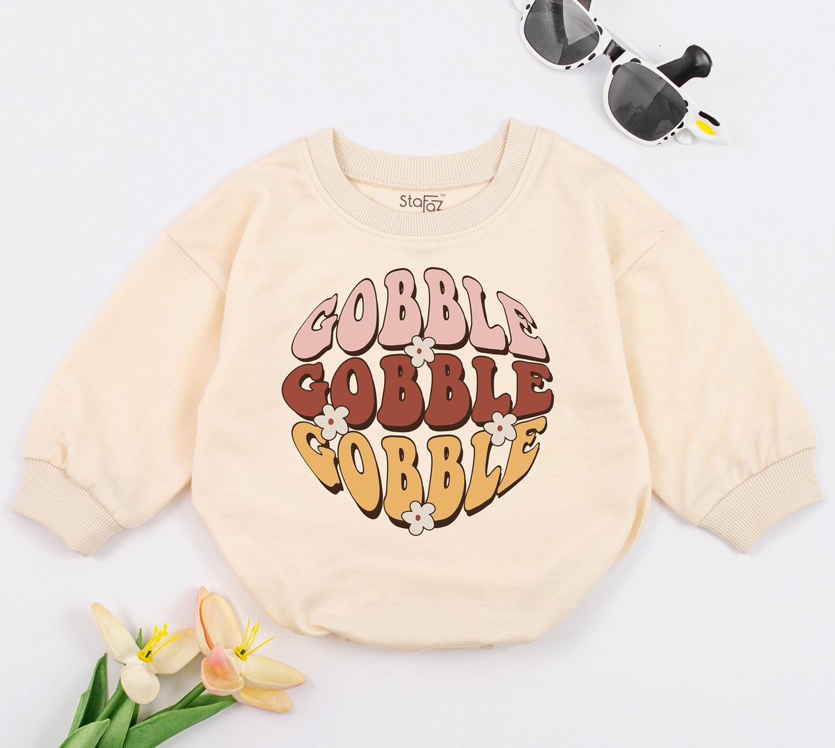 Gobble Gobble Baby Romper Thanksgiving Shirt Thanksgiving Outfit First Thanksgiving Romper Baby Show 148