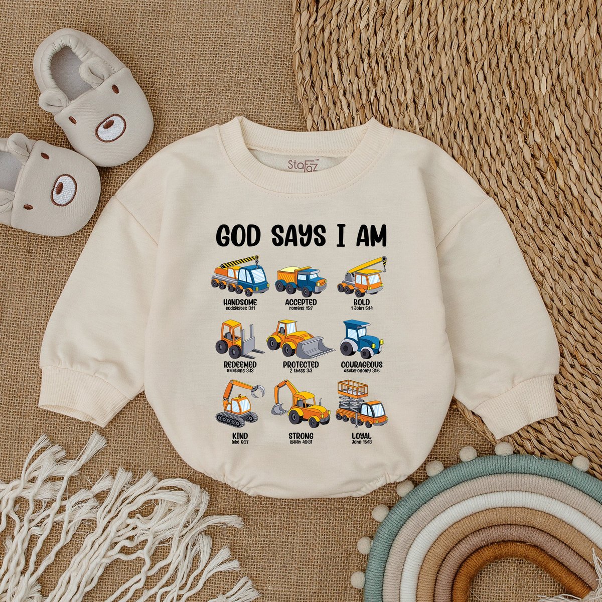 God Says I Am Baby Christian ClothesGender Reveal Baby BodysuitBaby AnnouncementBaby Shower GiftReli