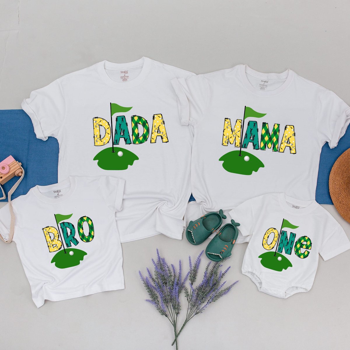 Golf Birthday Shirt 1st Birthday Outfit Hole in One Birthday Party Matching Family Mommy and Me Shir 169