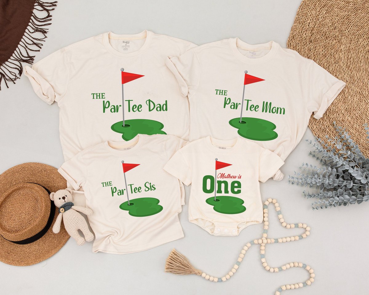 Golf Birthday Shirt First Birthday Outfit Hole in One Matching Family Mommy and Me Shirts Golf Birth 173
