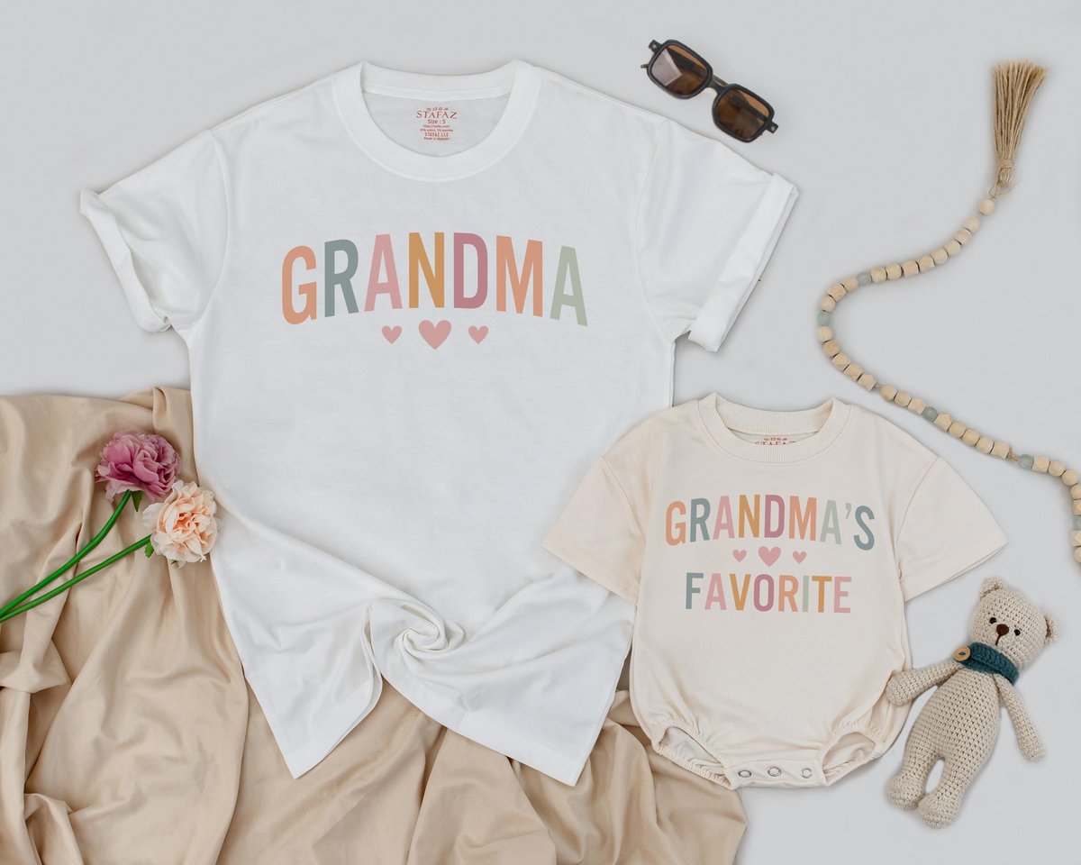 Grandma and Me Matching Shirts Grandma's Favorite Shirts New Grandma Gift Happy 1st Mother's Day G 168