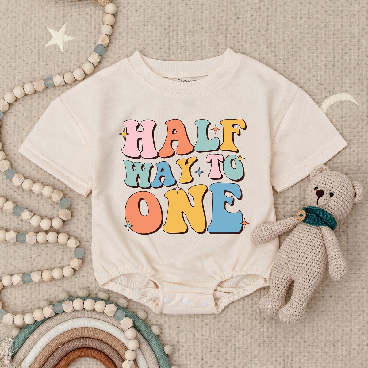 Half Way To One Birthday Girl Romper Birthday Girl Bodysuit 12 Way To One Birthday Outfit Birthday G