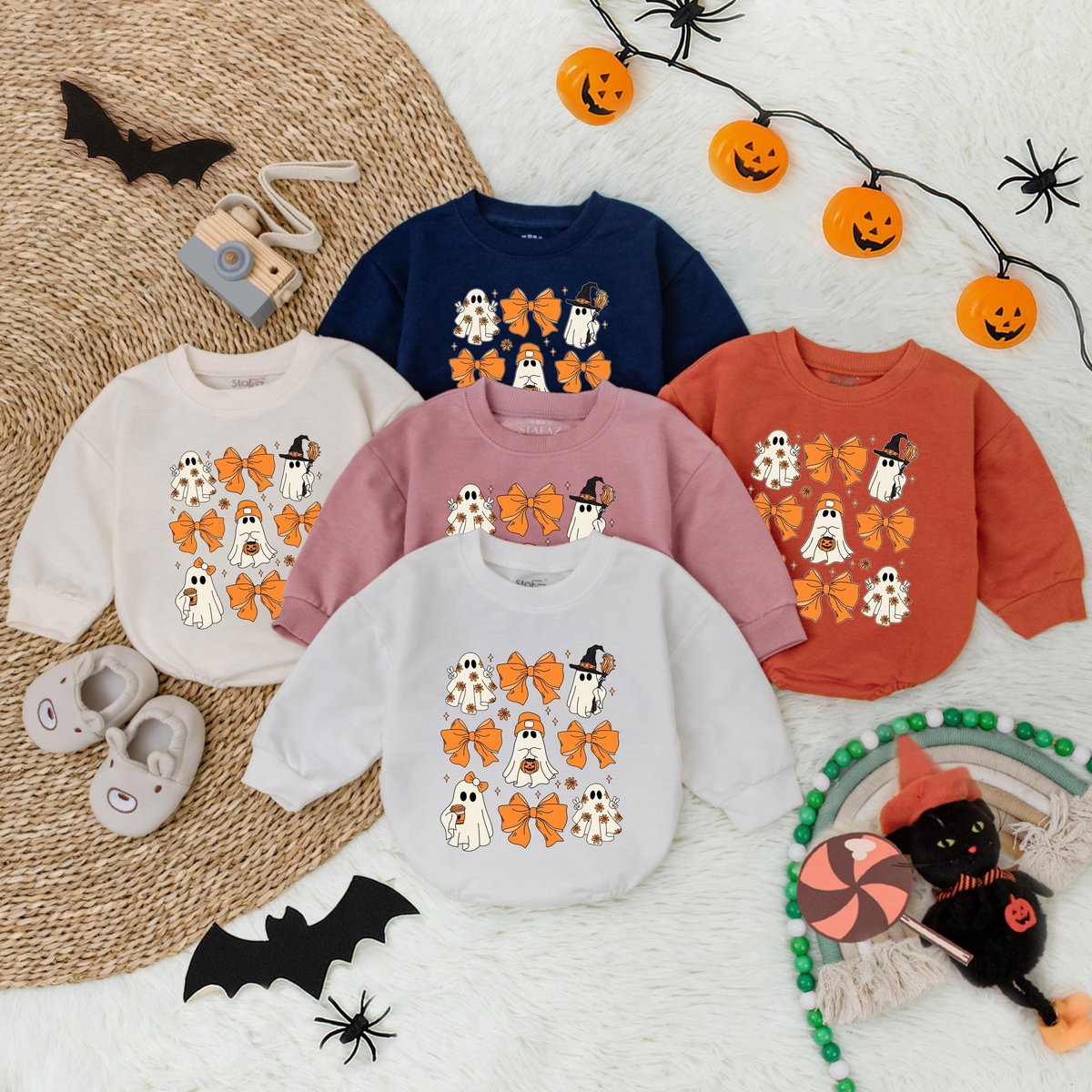 Halloween Baby Romper Spooky Season Ghost Halloween Romper Ghost Halloween Baby Bodysuit Spooky Gift 176