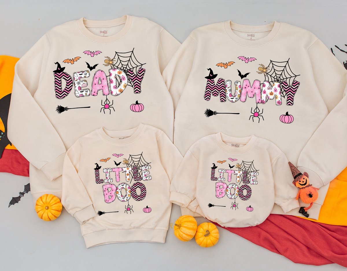 Halloween Couple Sweatshirts Matching Halloween Family Sweater Mom Dad Baby tee Kid Halloween Party 178