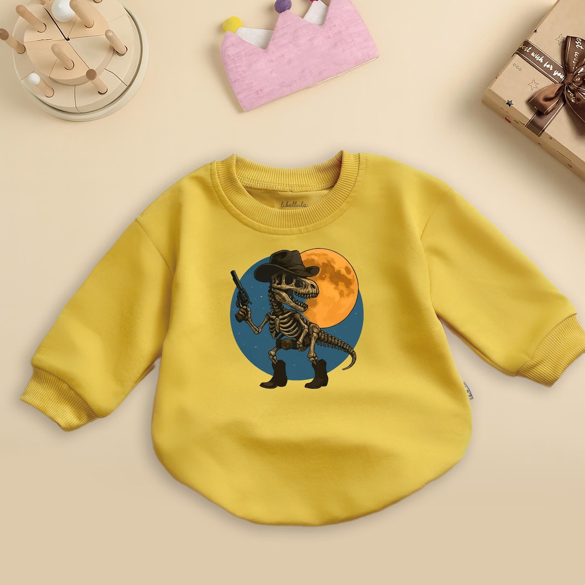 Halloween Dinosaur Romper Cowboy T Rex Skeleton T Rex Halloween Outfit Dinosaur Clothes Newborn Gift 437