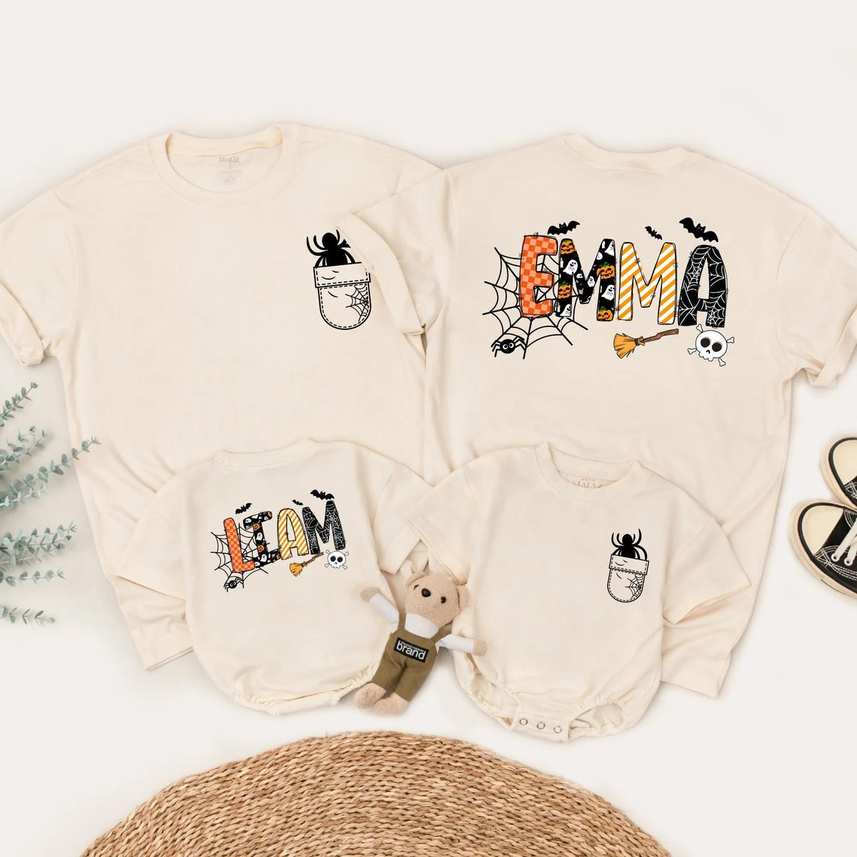 Halloween Family Matching Shirt Cute Ghost Spider Tee Personalized Halloween Outfit Spooky Season Fa 435