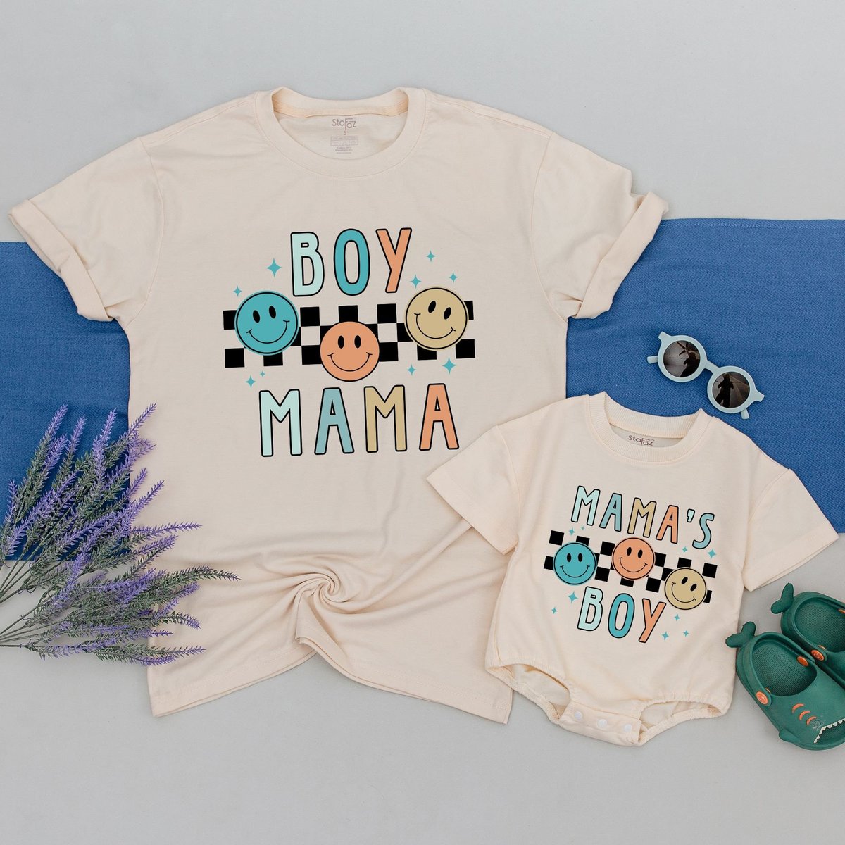 Happy Face Mom And Boy Shirt Boy Mama Shirt Mamas Boy Toddler Tee Mommy And Son Matching Set New Mom 170
