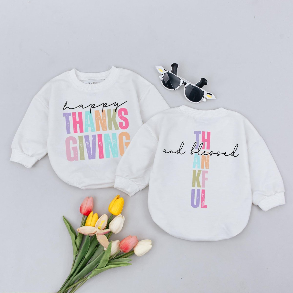 Happy Thanksgiving Thankful and Blessed Baby Romper Autumn Kids Clothes Thanksgiving Day Baby Bodysu 178