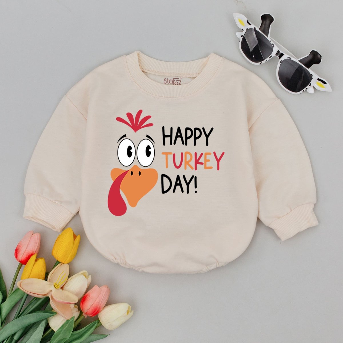 Happy Turkey Day Baby Romper Fall Baby Bodysuit Thanksgiving Outfit Turkey Baby Gift Funny Thanksgiv 175