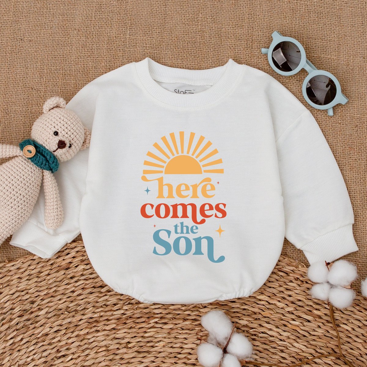 Here Comes The Son Romper Summer Baby Bodysuit Minimalist Baby Clothes Cute Sunshine Outfit Newborn 169