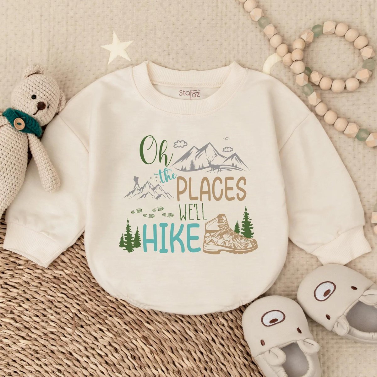 Hiking Baby Bubble Romper Lover Adventure Baby Shower Gift Outdoor Baby Outfit Camping Baby Outfit f