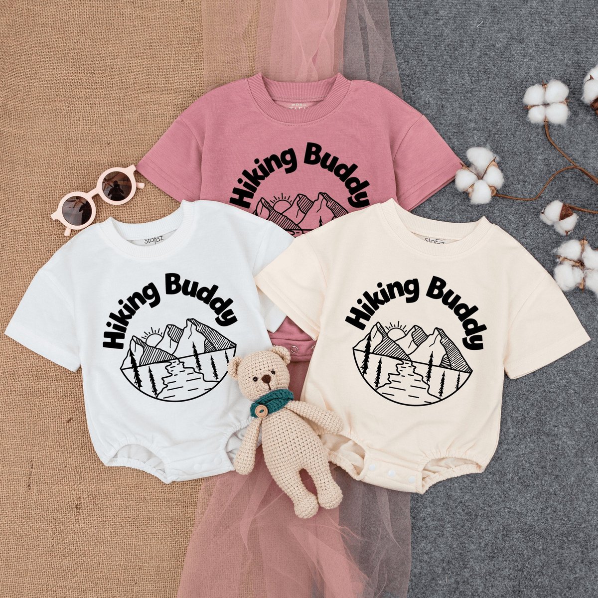 Hiking Buddy Baby Romper Short Sleeve Summer Baby Clothes Mountains Bodysuit Forest Baby Clothes T 168