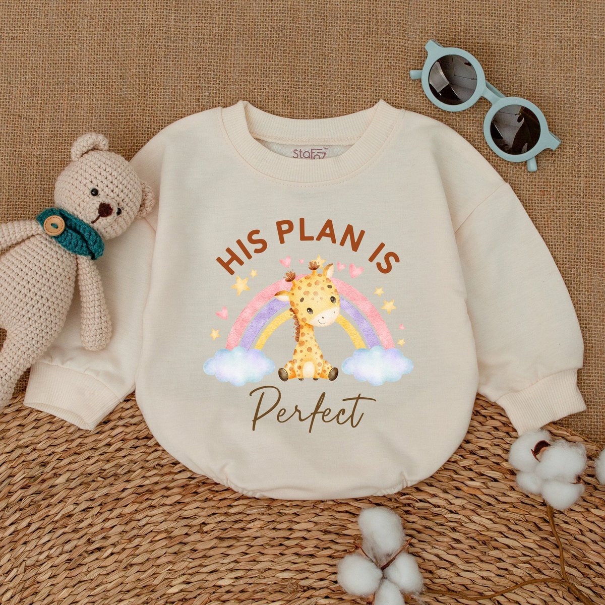 His Plan Is Perfect Romper IVF Baby Bodysuit New Baby Bodysuit Newborn Clothes Baby Reveal Pregnancy 172