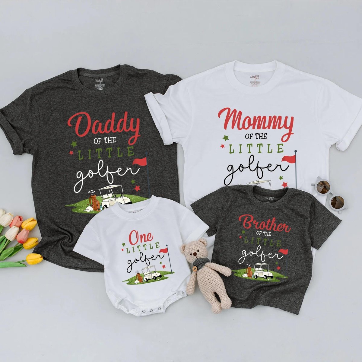 Hole In One Birthday Golf First Birthday Family Matching T shirt 1st Birthday Outfit Master Golf Bir 430