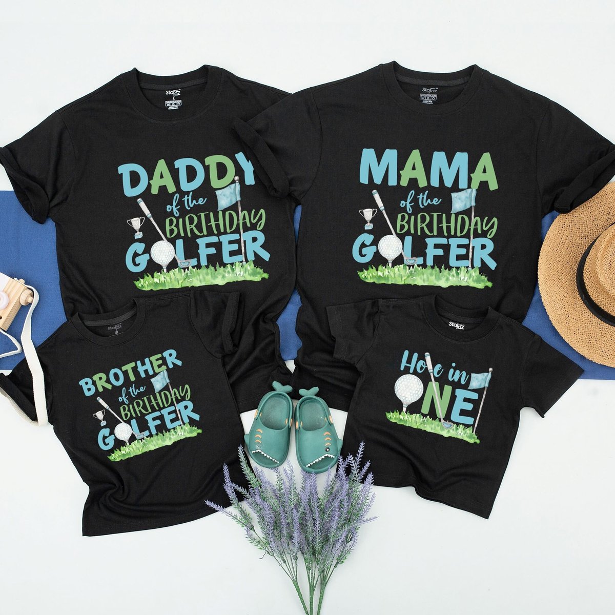 Hole in One Birthday Shirt 1st Birthday Outfit Golf Mom Dad Shirt Matching Tee Matching FamilyMommy 166