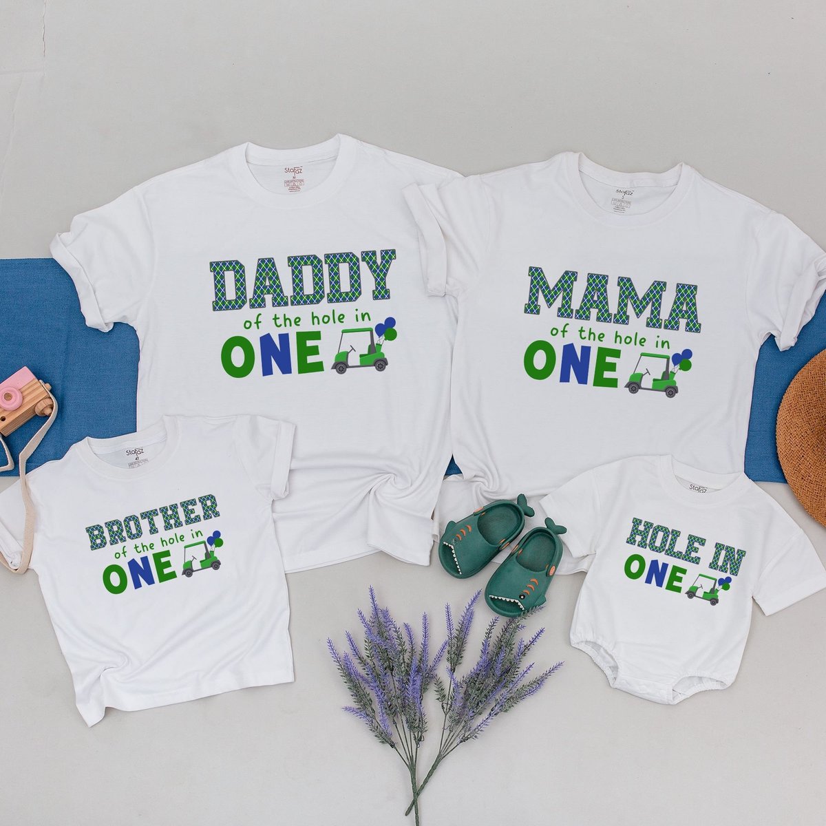 Hole in One Birthday Shirt 1st Birthday Outfit Golf Mom Dad Shirt Matching Tee Matching FamilyMommy 169