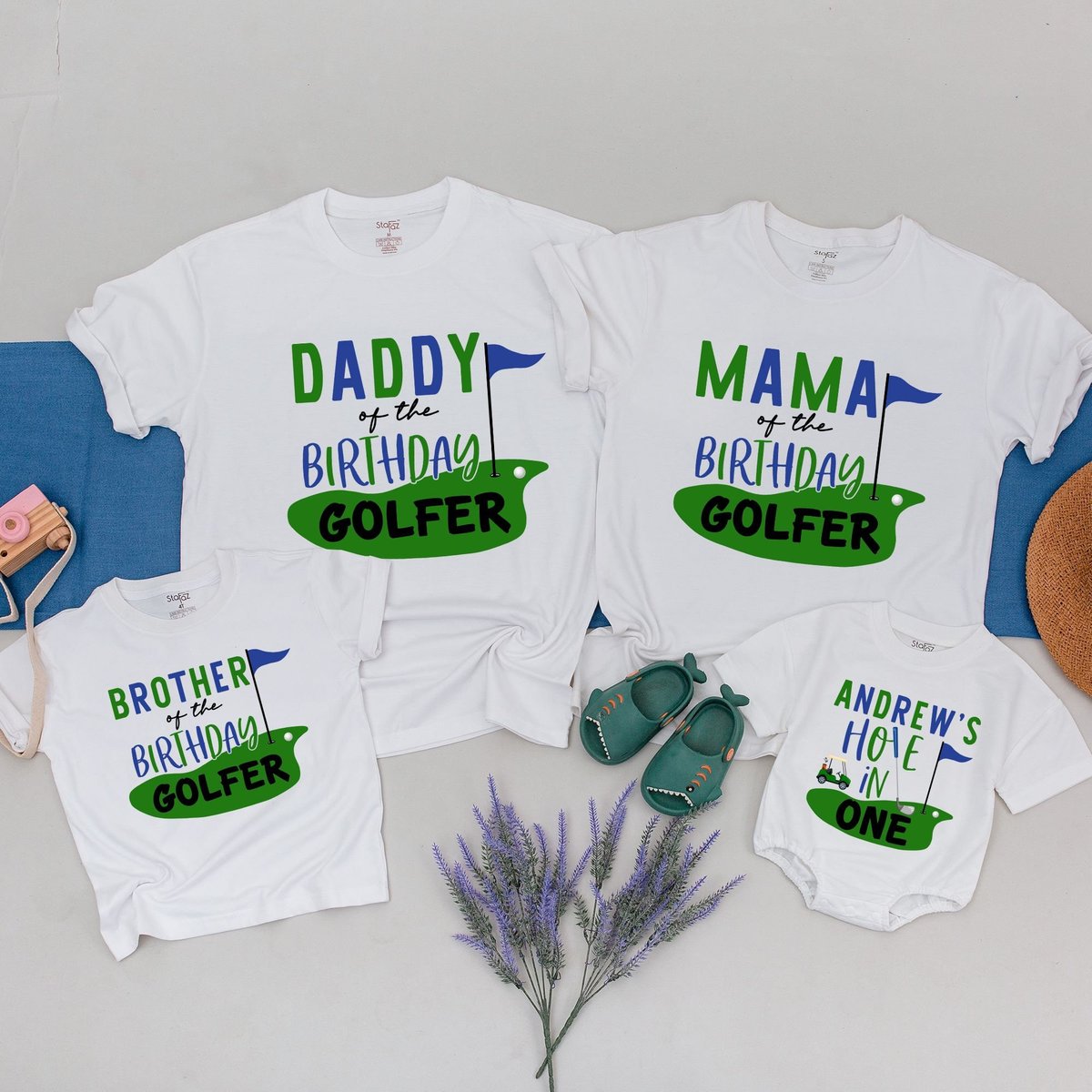 Hole in One Birthday Shirt 1st Birthday Outfit Golf Mom Dad Shirt Matching Tee Matching FamilyMommy 170