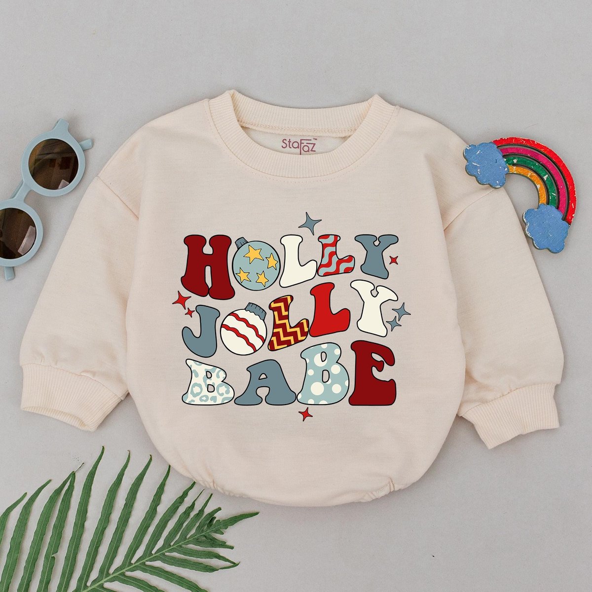 Holly Jolly Babe Christmas Romper Christmas Outfit 1st Christmas Baby Romper Baby Shower Gift Newbor