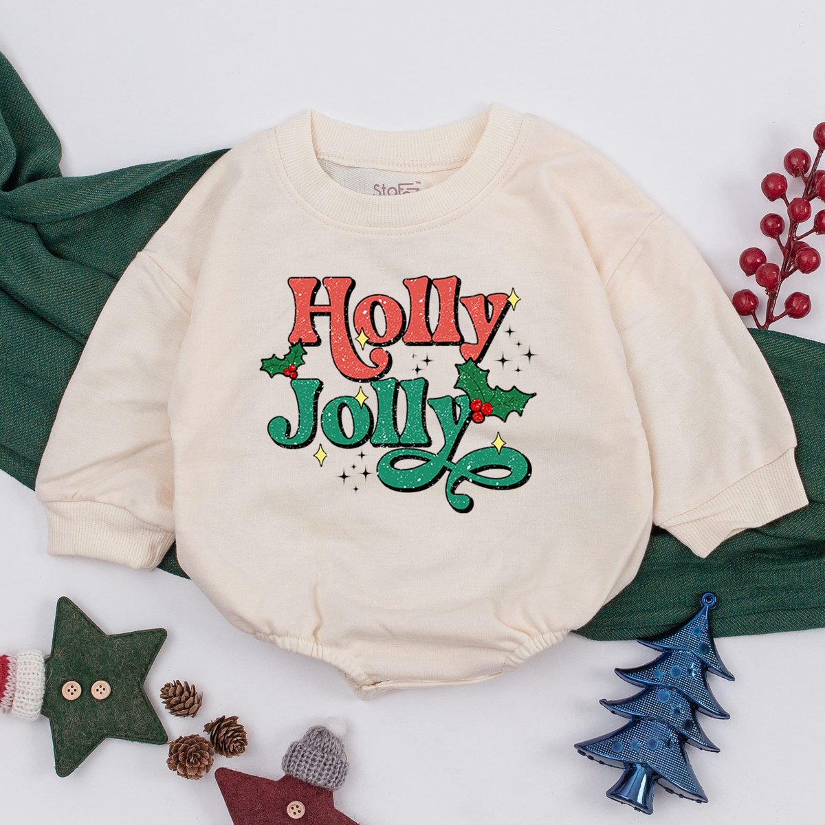 Holly Jolly Baby Romper Baby Outfit First Christmas Baby Clothes Baby Shower Gift Girl Christmas Bab 159