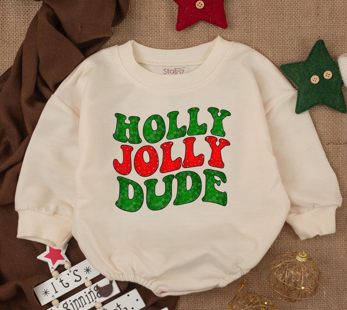 Holly Jolly Dude Christmas Baby Romper Merry Christmas Christmas Baby Clothes Christmas Gift For Kid 155