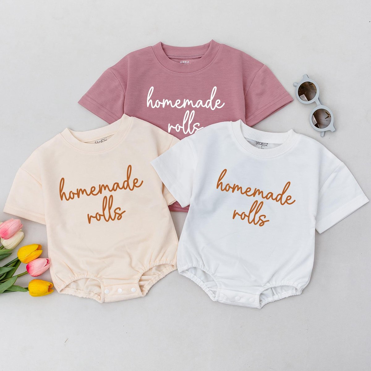 Homemade Rolls Retro Natural Baby Romper Retro Fall Toddler sweater Autumn Kids Clothes Funny Thanks 179