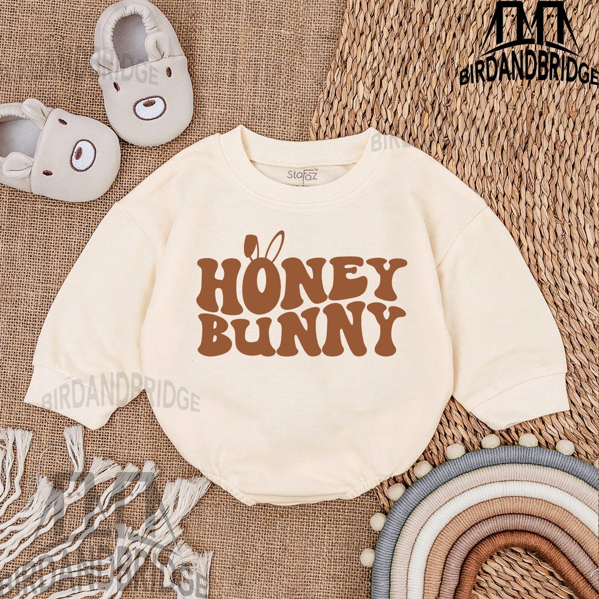 Honey Bunny Baby Boy Clothes  Easter Day Baby Outfit Sweatshirt Bubble Romper Baby Clothes Baby 164