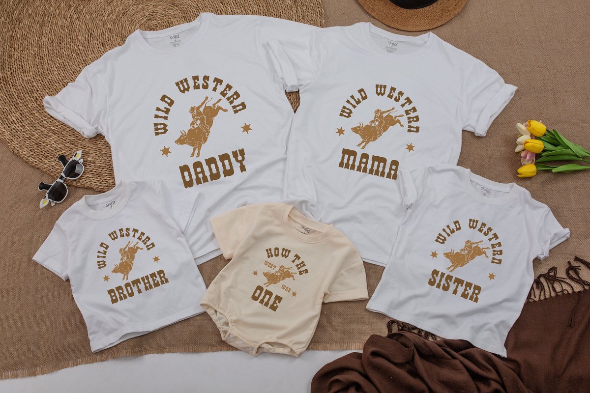 How The West Was One Birthday Outfit Cowboy 1st Birthday Wild West Tee Western Birthday Shirts Match 151