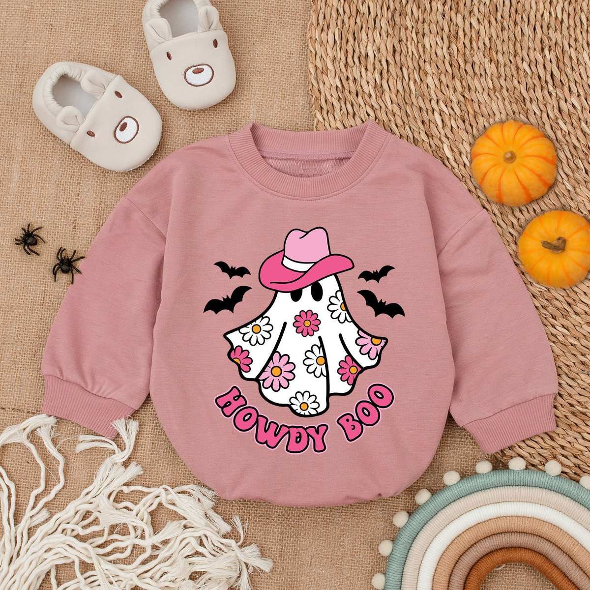 Howdy Boo First Halloween Baby Clothes Baby Girl Halloween Bodysuit Ghost Funny Halloween BabyHalloween