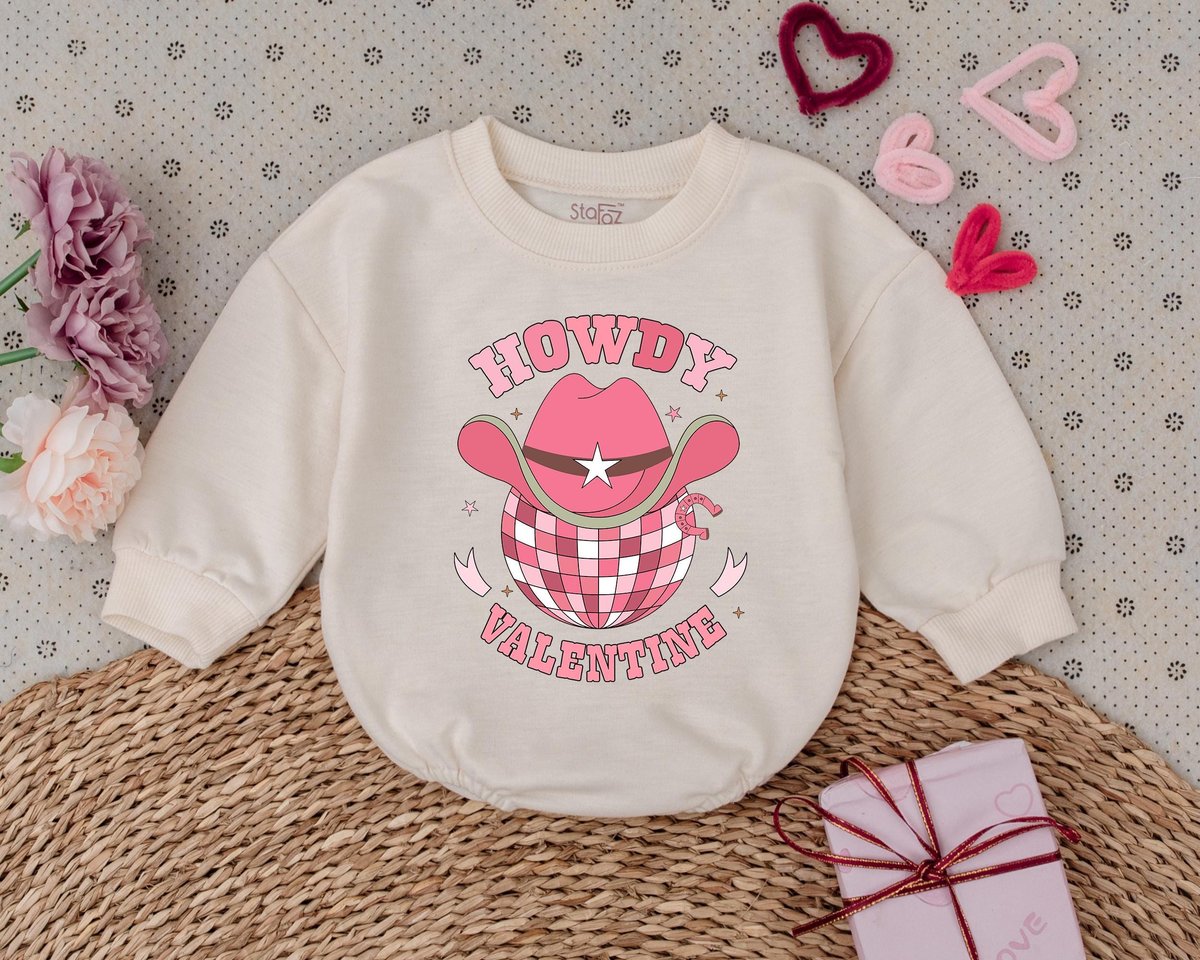 Howdy Valentine Kids Valentines Day Baby Romper 1st Valentines Day Outfits Baby Bodysuit Baby Shower